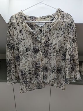 Vintage Snakeskin Sheer Blouse